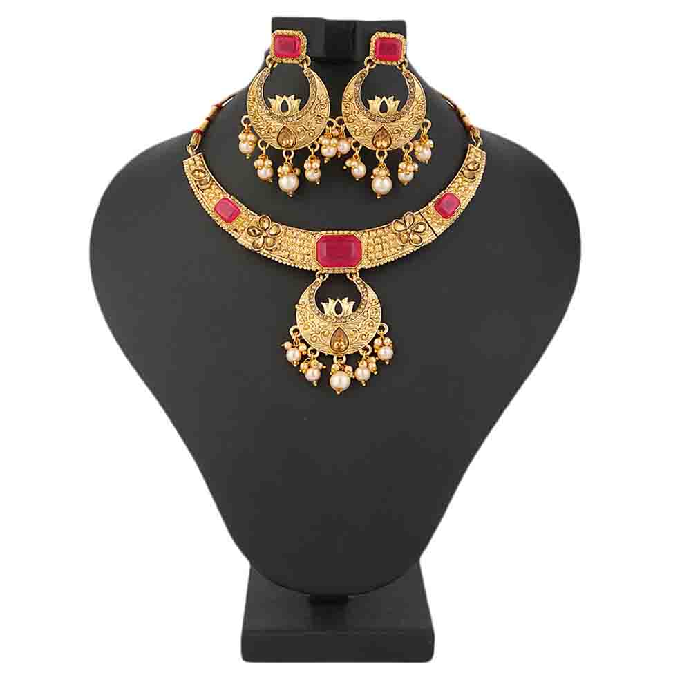 Women's Jewellery Set - Dark Pink, Women, Jewellery Set, Chase Value, Chase Value