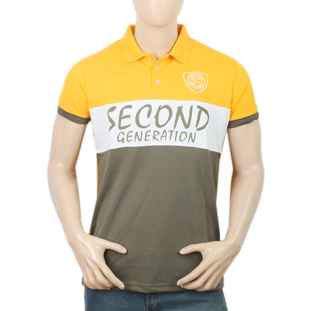 Men's Half Sleeves Polo T-Shirt - Yellow, Men, T-Shirts And Polos, Chase Value, Chase Value