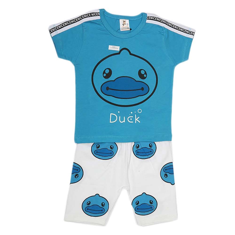 Boys Half Sleeves Suit (2312) - Blue, Kids, Boys Sets And Suits, Chase Value, Chase Value