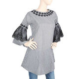 Women's Stripe Kurti -Black, Women, Ready Kurtis, Chase Value, Chase Value
