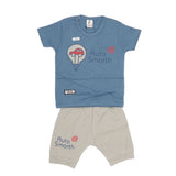 Boys Half Sleeves Suit (2199) - Steel Blue, Kids, Boys Sets And Suits, Chase Value, Chase Value