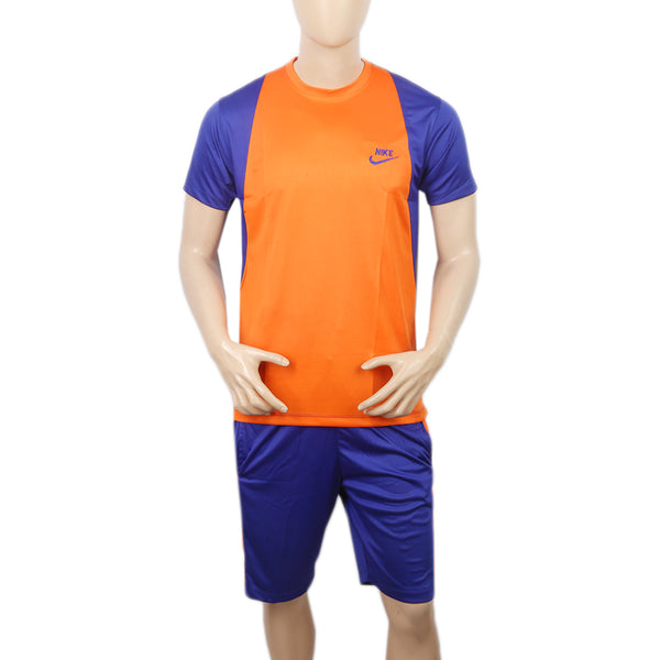 Men's Half Sleeves Track Suit - Orange, Men, Track Suits, Chase Value, Chase Value