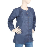 Women's Full Sleeves Western Top - Steel Blue, Women, T-Shirts And Tops, Chase Value, Chase Value