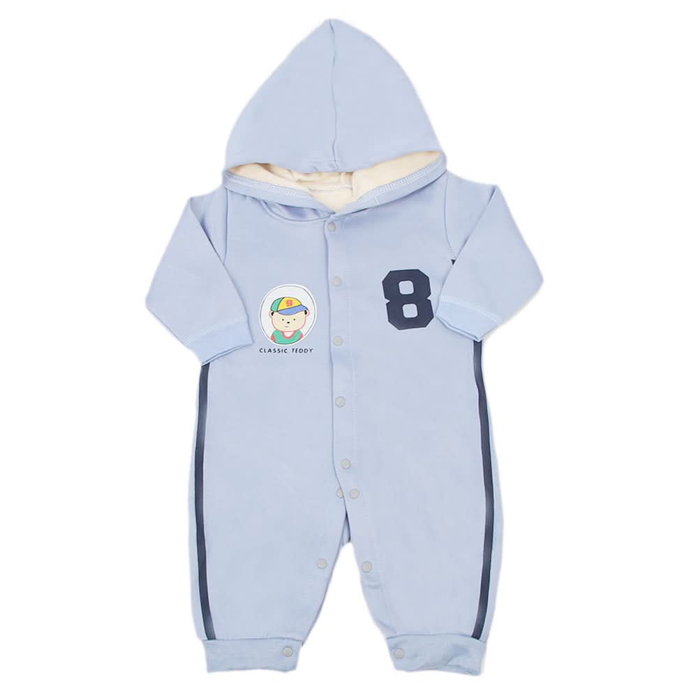 Newborn Boys Full Sleeves Romper - Steel Blue, Kids, New Born Boys Rompers, Chase Value, Chase Value