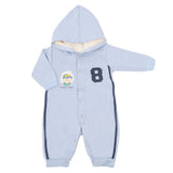 Newborn Boys Full Sleeves Romper - Steel Blue, Kids, New Born Boys Rompers, Chase Value, Chase Value