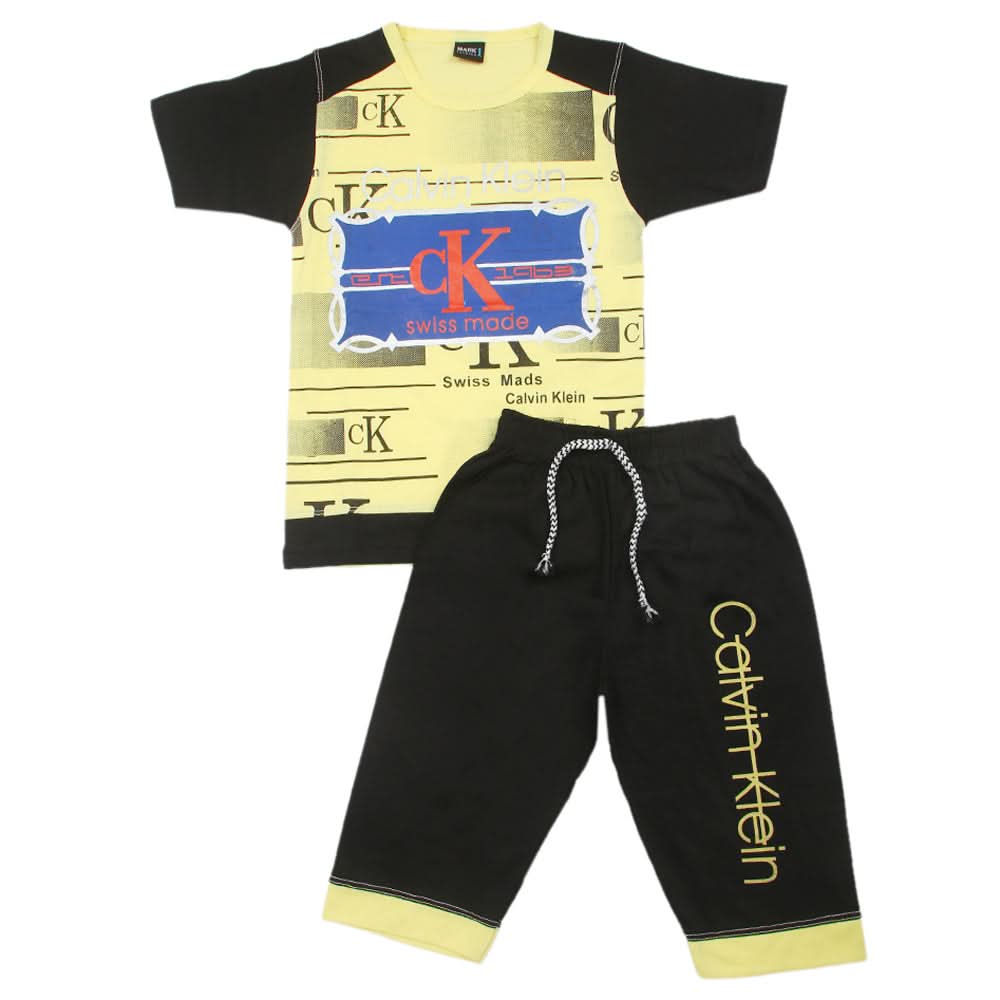 Boys Short Suit - Yellow, Boys Sets & Suits, Chase Value, Chase Value