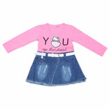 Girls Full Sleeves Frock - Pink, Kids, Girls Frocks, Chase Value, Chase Value