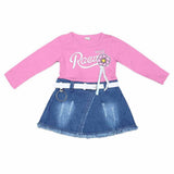 Girls Full Sleeves Frock - Pink, Kids, Girls Frocks, Chase Value, Chase Value