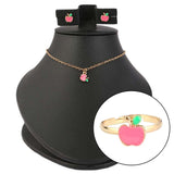 Girls Locket Set - Dark Pink, Kids, Jewellery Sets, Chase Value, Chase Value