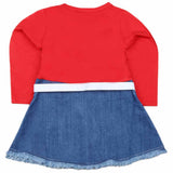 Girls Full Sleeves Frock - Red, Kids, Girls Frocks, Chase Value, Chase Value