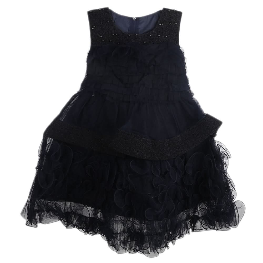 Girls Fancy Frock - Navy Blue, Girls Frocks, Chase Value, Chase Value