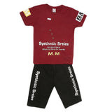 Boys Half Sleeves Suit (2226) - Maroon, Kids, Boys Sets And Suits, Chase Value, Chase Value