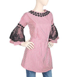 Women's Stripe Kurti - Red, Women, Ready Kurtis, Chase Value, Chase Value