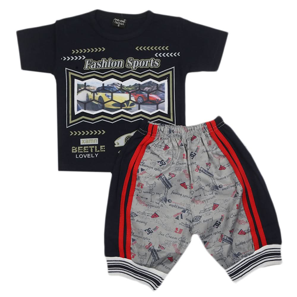 Boys Short Suit - Navy Blue, Kids, Boys Sets And Suits, Chase Value, Chase Value