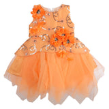 Girls Fancy Frock - Orange, Kids, Girls Frocks, Chase Value, Chase Value