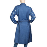 Women's Western Denim Top (Abaya) - Blue, Women, Abayas, Chase Value, Chase Value