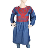 Women's Embroidered Kurti - Blue, Women, Ready Kurtis, Chase Value, Chase Value
