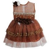 Girls Fancy Frock - Dark Brown, Girls Frocks, Chase Value, Chase Value