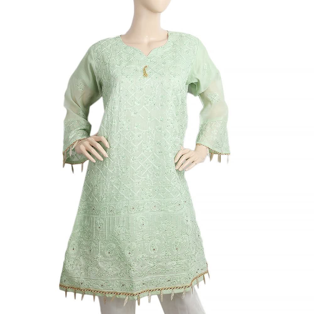 Women's Stitched Kurti - Green, Women, Ready Kurtis, Chase Value, Chase Value