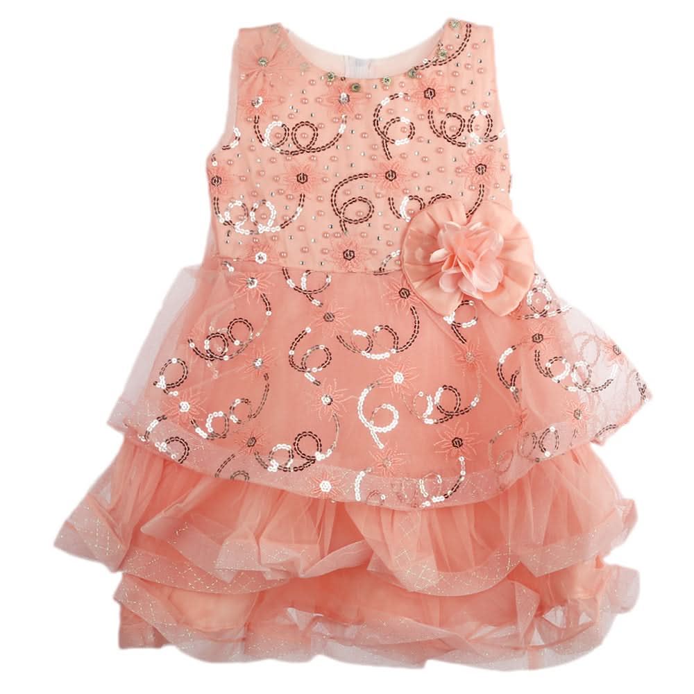 Girls Fancy Frock - Pink, Girls Frocks, Chase Value, Chase Value