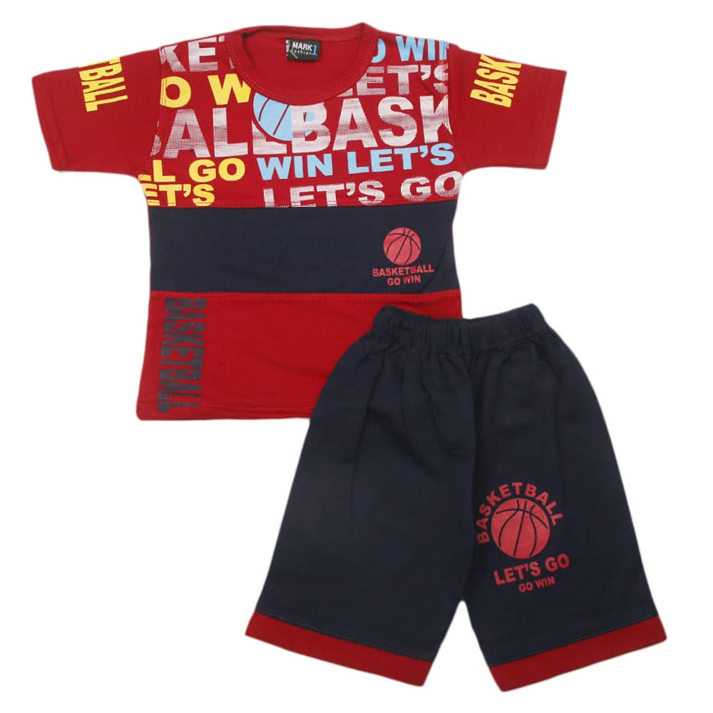 Boys Short Suit - Maroon, Kids, Boys Sets And Suits, Chase Value, Chase Value