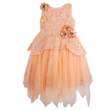 Girls Fancy Frock - Peach, Girls Frocks, Chase Value, Chase Value