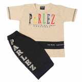 Boys Half Sleeves Suit - Beige, Kids, Boys Sets And Suits, Chase Value, Chase Value