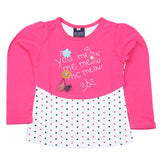 Girls Full Sleeves T Shirt 2 Pcs - Dark Pink, Kids, Girls T-Shirts, Chase Value, Chase Value