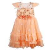 Girls Fancy Frock - Peach, Girls Frocks, Chase Value, Chase Value
