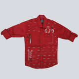 Boys Casual Shirt Full Sleeves - Maroon, Kids, Boys Shirts, Chase Value, Chase Value