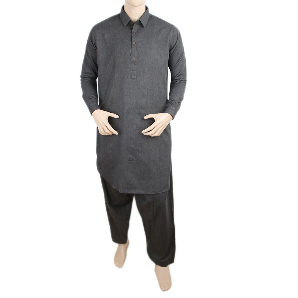 Men's Mashriq Slim Fit Kameez Shalwar - Grey, Men, Shalwar Kameez, Chase Value, Chase Value