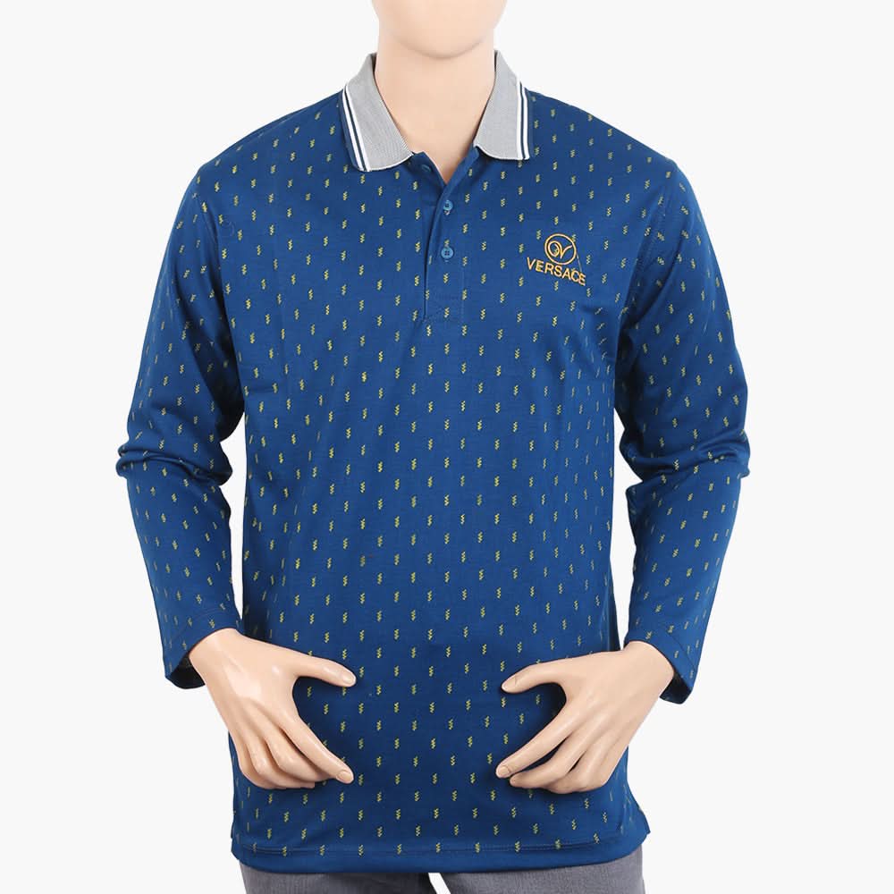 Men's Full Sleeves T-Shirt - Blue, Men's T-Shirts & Polos, Chase Value, Chase Value