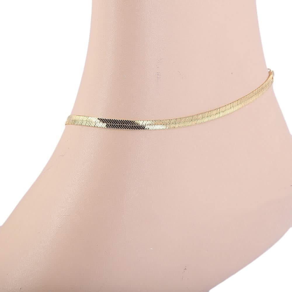 Women's Anklet - Golden, Women, Foot Jewellery, Chase Value, Chase Value