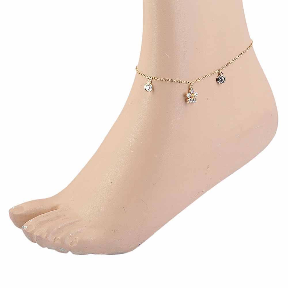 Women's Anklet - Golden, Women, Foot Jewellery, Chase Value, Chase Value