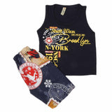 Boys Sando Suit - Navy Blue, Kids, Boys Sets And Suits, Chase Value, Chase Value