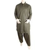 Men's Mashriq Slim Fit Kameez Shalwar - Green, Men, Shalwar Kameez, Chase Value, Chase Value