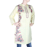 Women's Embroidered Kurti - Yellow, Women's Fashion, Chase Value, Chase Value