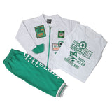 Boys Full Sleeves 3Pcs Suit 1915 - Green, Kids, Boys Sets And Suits, Chase Value, Chase Value