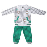 Boys Full Sleeves 3Pcs Suit 1918 - Green, Kids, Boys Sets And Suits, Chase Value, Chase Value