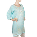 Women's Embroidered Kurti - Sky Blue, Women, Ready Kurtis, Chase Value, Chase Value