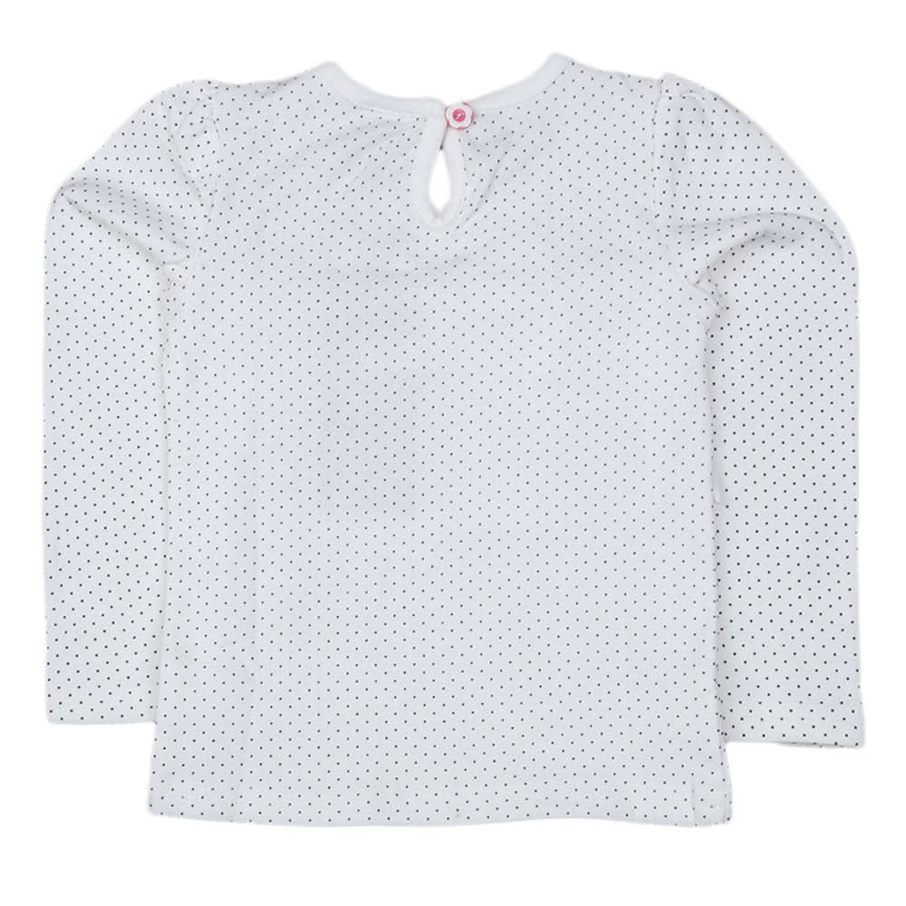 Girls Full Sleeves T Shirt - White, Kids, Girls T-Shirts, Chase Value, Chase Value