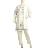 Women's Paper Cotton 03 Pcs Stitched Suit - 05 - Cream, Women, Shalwar Suits, Chase Value, Chase Value