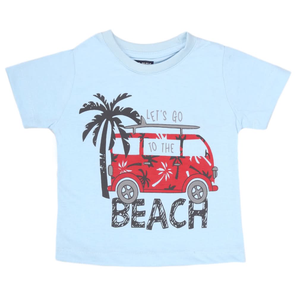 Boys Half Sleeves T-Shirt - Light Blue, Kids, Boys T-Shirts, Chase Value, Chase Value