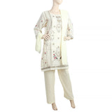 Women's Paper Cotton 03 Pcs Stitched Suit - 05 - Cream, Women, Shalwar Suits, Chase Value, Chase Value