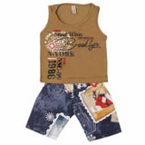 Boys Sando Suit - Brown, Kids, Boys Sando, Chase Value, Chase Value