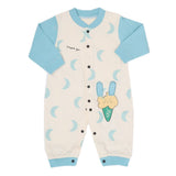 Newborn Boys Full Sleeves Romper - Sea Green, Kids, New Born Boys Rompers, Chase Value, Chase Value