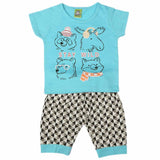 Newborn Boys Half Sleeves Suit - Light Blue, Kids, NB Boys Sets And Suits, Chase Value, Chase Value