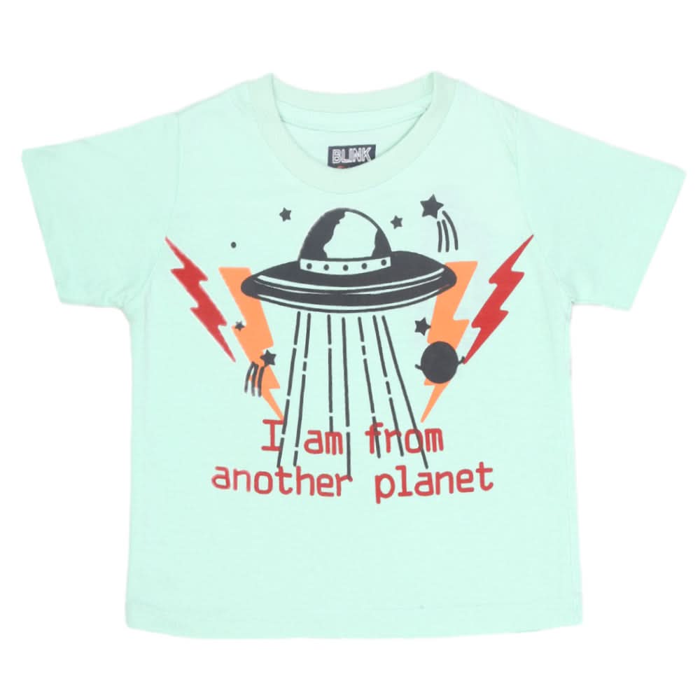 Boys Half Sleeves Printed T-Shirt - Light Green, Kids, Boys T-Shirts, Chase Value, Chase Value