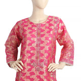 Women's Embroidered Organza Jacquard 3 Pcs Stitched Suit - Dark Pink, Women, Shalwar Suits, Chase Value, Chase Value