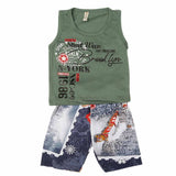 Boys Sando Suit - Green, Kids, Boys Sets And Suits, Chase Value, Chase Value